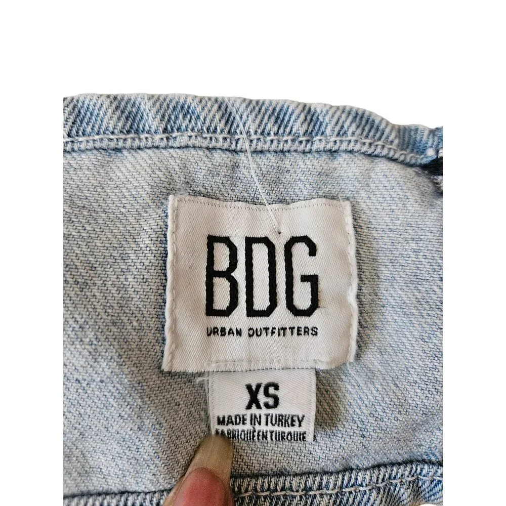 BDG Urban Outfitters XS Maggie Denim Halter Top W/ Zip Closure Light Blue - Picture 10 of 10
